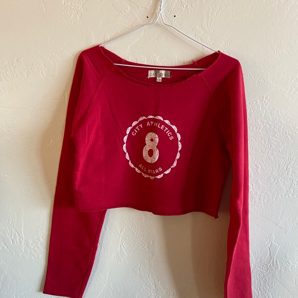 Sweatshirt crop top long sleeves